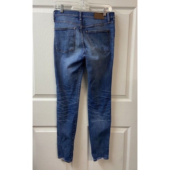 Madewell Womens High Riser Size 28 Skinny Thrashed Distressed Denim Jeans - Picture 4 of 12
